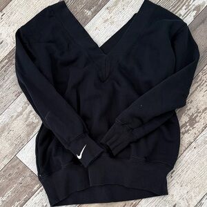 Nike Women's Black double V-Neck Sweatshirt XS